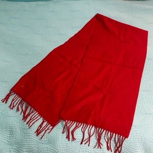 cashmere / wool red scarf